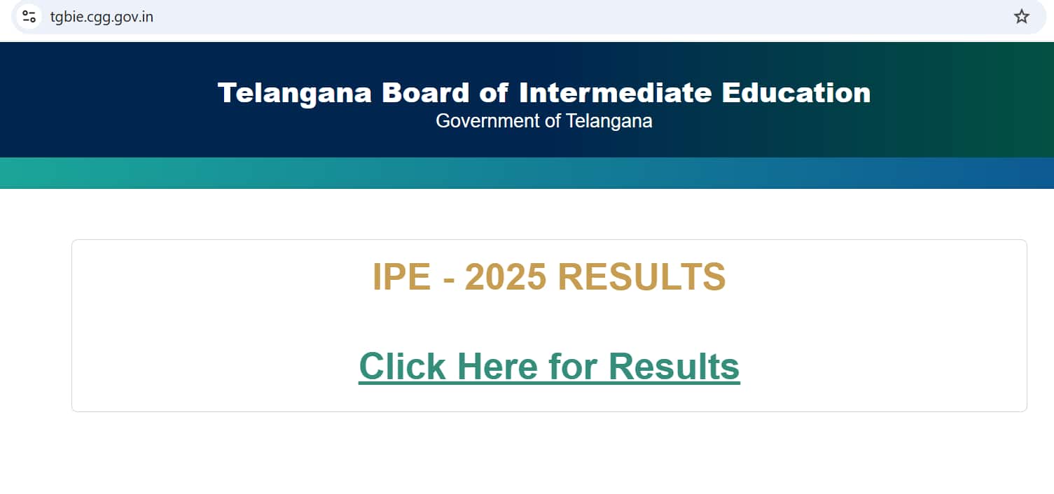 check TS Inter results 2025 at tgbie.cgg.gov.in and not tsbie.cgg.gov.in 