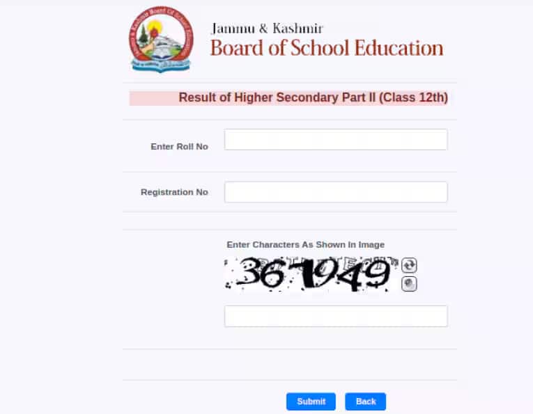 JKBOSE 12th result 2025 window