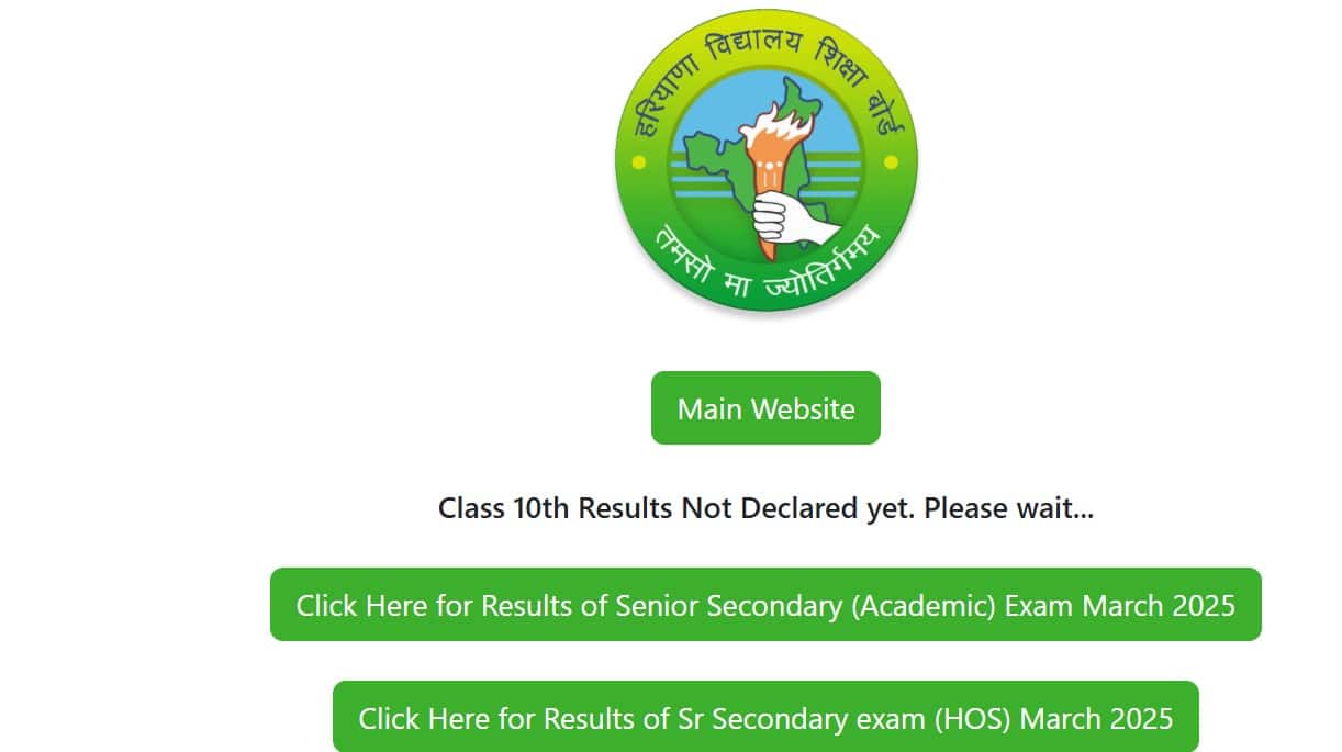 bseh.org.in HBSE 10th result link 2025 today at 12.30 pm. 