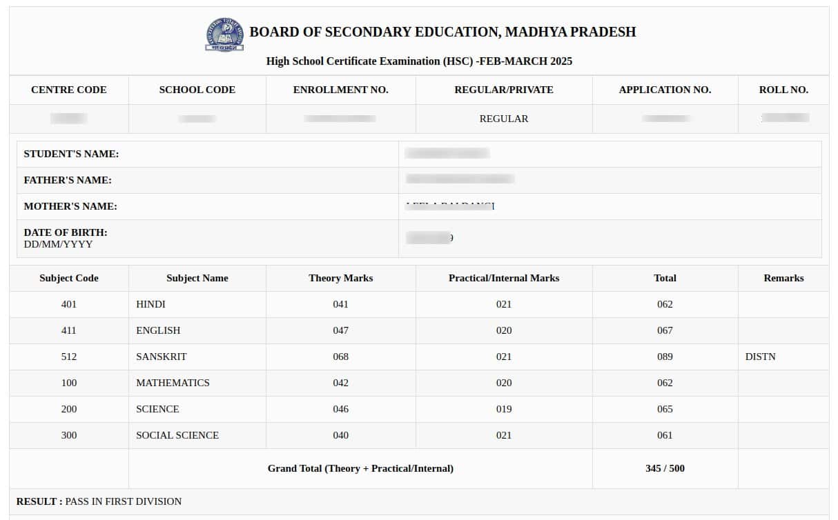 mp-board-result-marksheet-2025