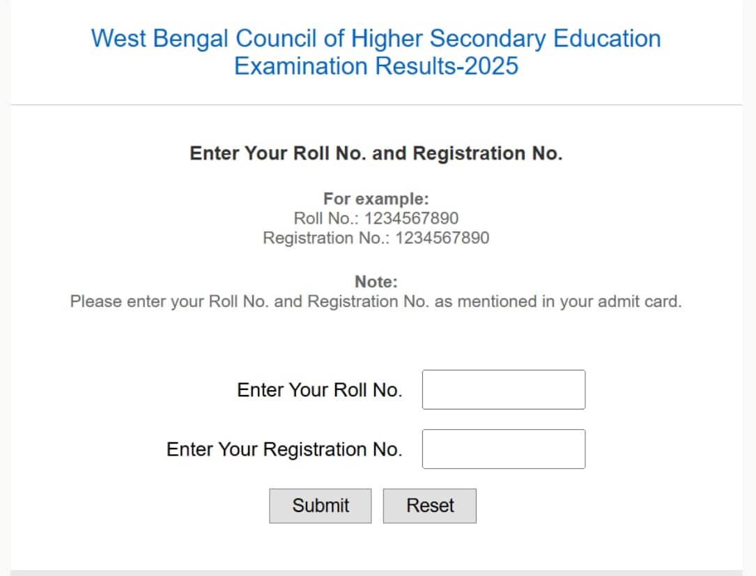 Go to the official website at wbresults.nic.in to access the result.