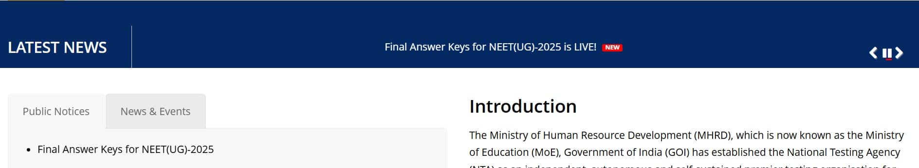 neet final answer key 2025 download link is live now on neet.nta.nic.in, nta.ac.in, neet.ntaonine.nic.in.