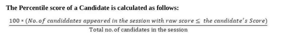 What is a percentile score in the MH CET law exam?