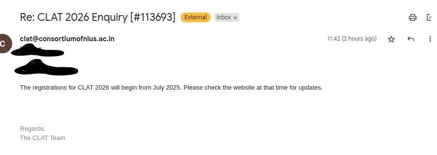 Consortium’s Update on CLAT 2026 Registration Date