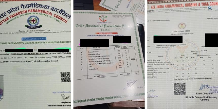 Fake certificates issued by so called councils