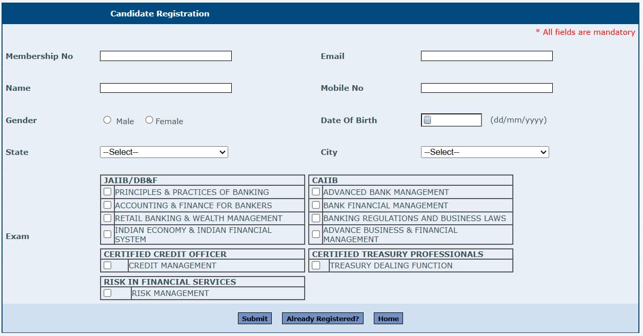 IIBF Mock Test Registration Window