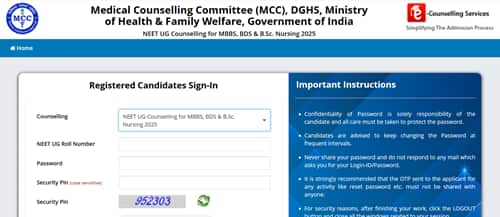 NEET UG counselling 2025 registration starts at mcc.nic.in