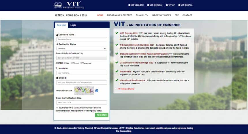 VITEEE_Login_Window