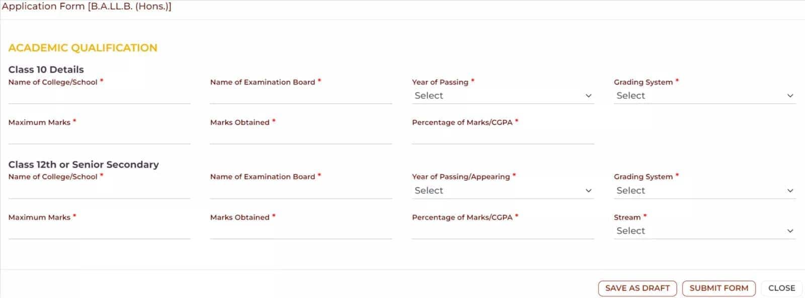 AILET Registration 2026 - Step 4