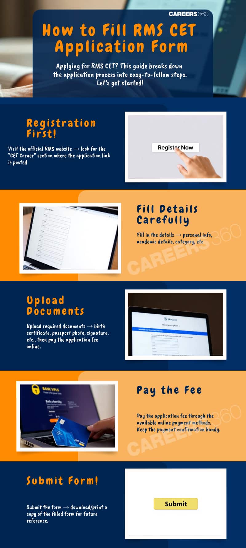 RMS CET Application Form