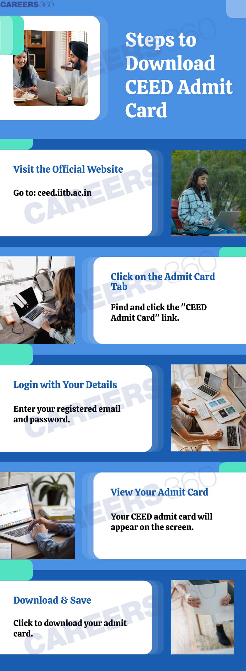 Steps to Download CEED Admit Card