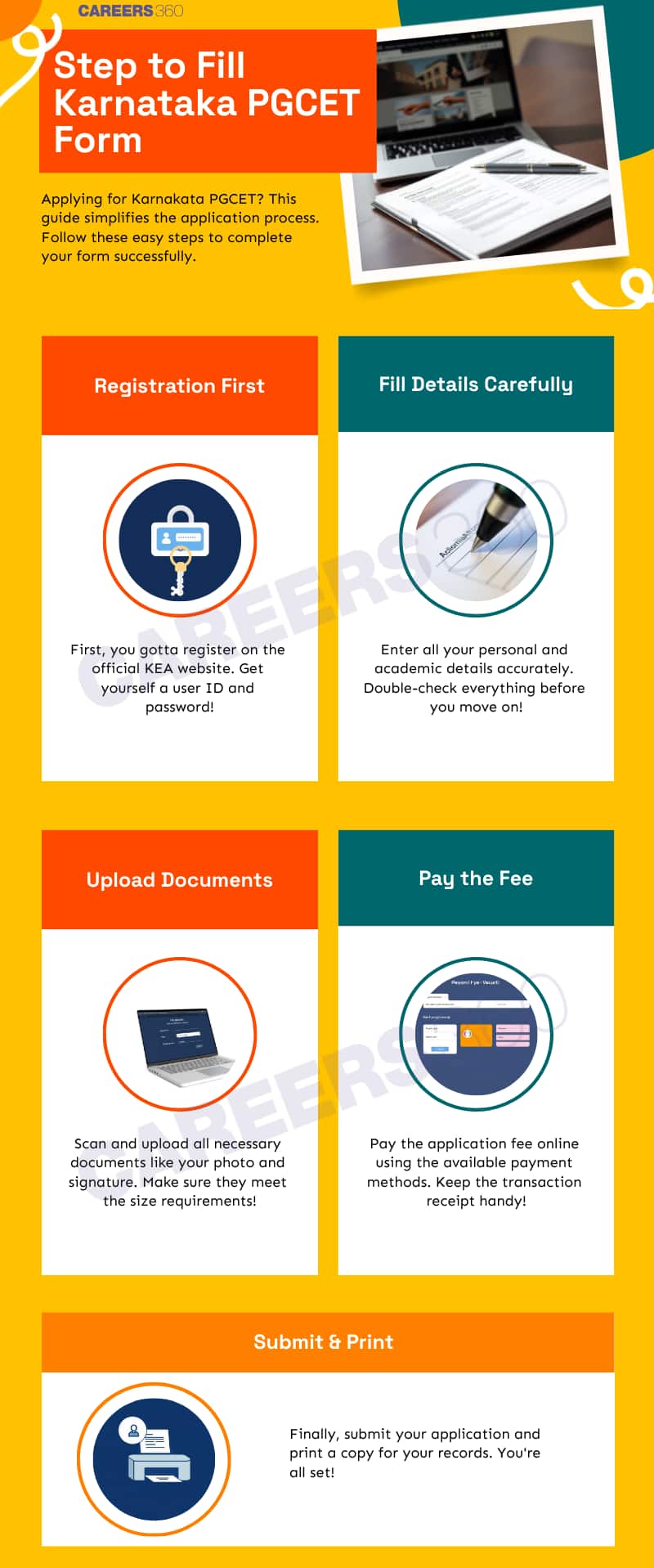 Steps to fill Karnataka PGCET application form 2025