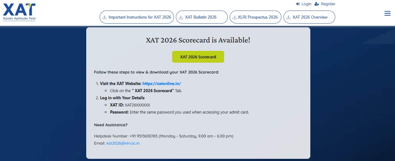 XAT 2026 Official Website