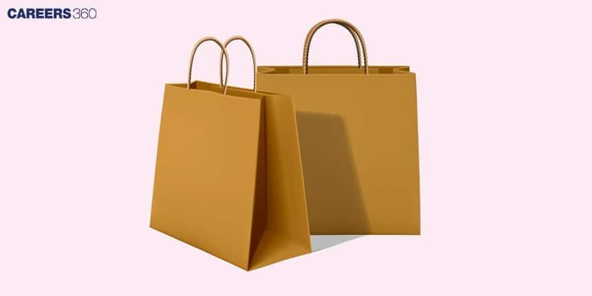 Eco-friendly brown paper shopping bags with handles, representing reusable and biodegradable alternatives to plastic bags.