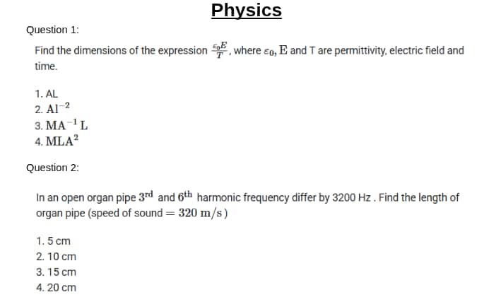JEE Main Jan 22 Physics question