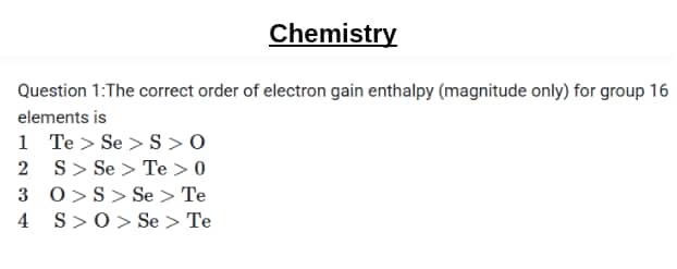 JEE Main 2026 Jan 22 chemistry question