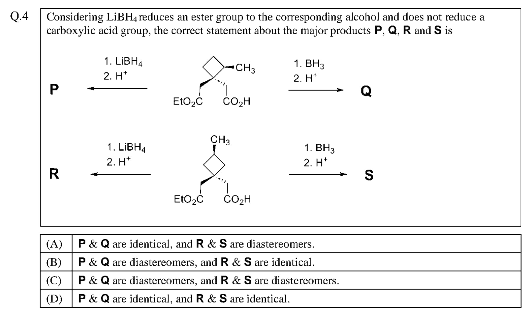 JEE Advanced Chemistry Paper 1 Question 4