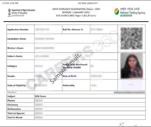 A Look of JEE Main Result 20126 Session 1