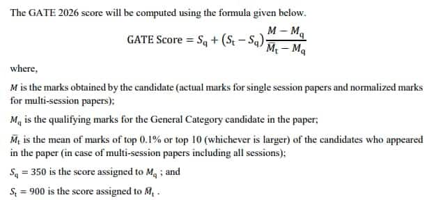 GATE_Score_Calucation_Formula