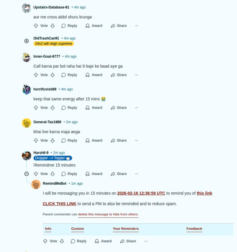 students reaction on reddit