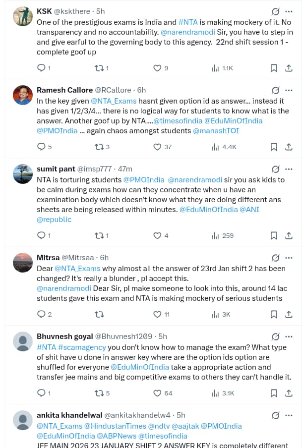 students' reaction on X