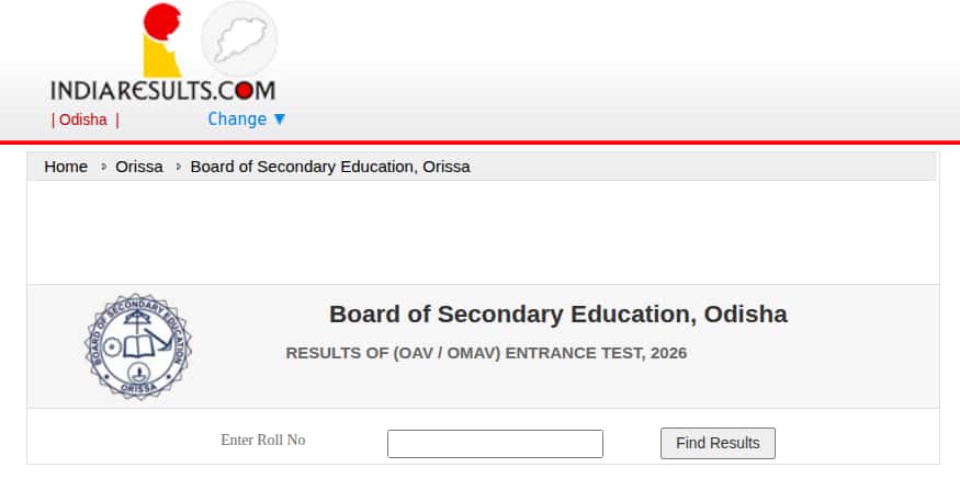 BSE Odisha OAV Exam Result 2026