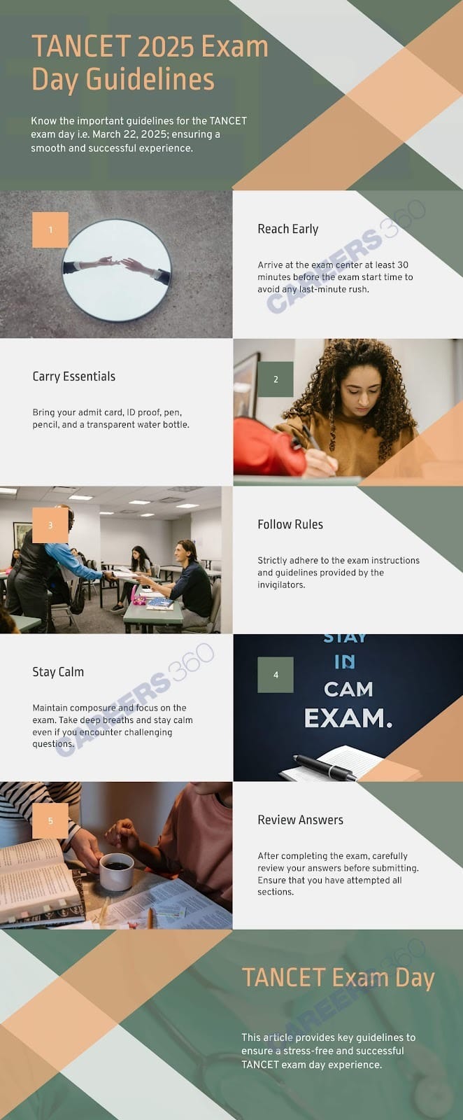 TANCET Exam Day Guidelines 2025