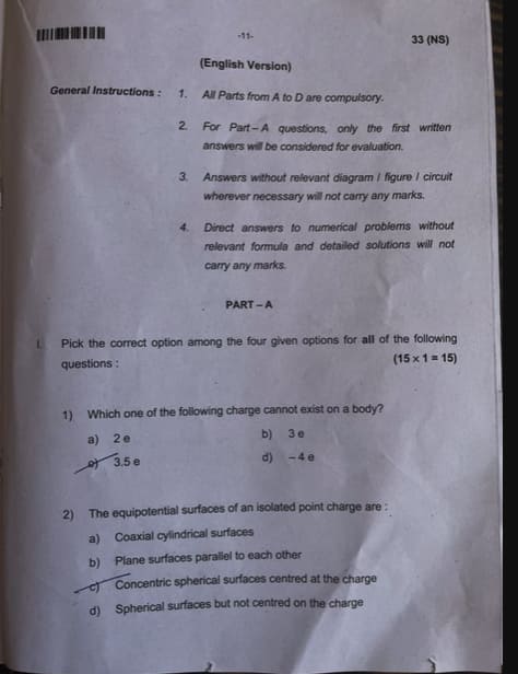 Karnataka 2nd PUC Physics Question Paper 2026