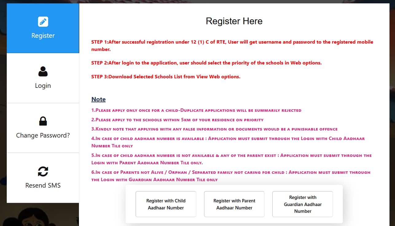 RTE Andhra Pradesh Admission 2026-27