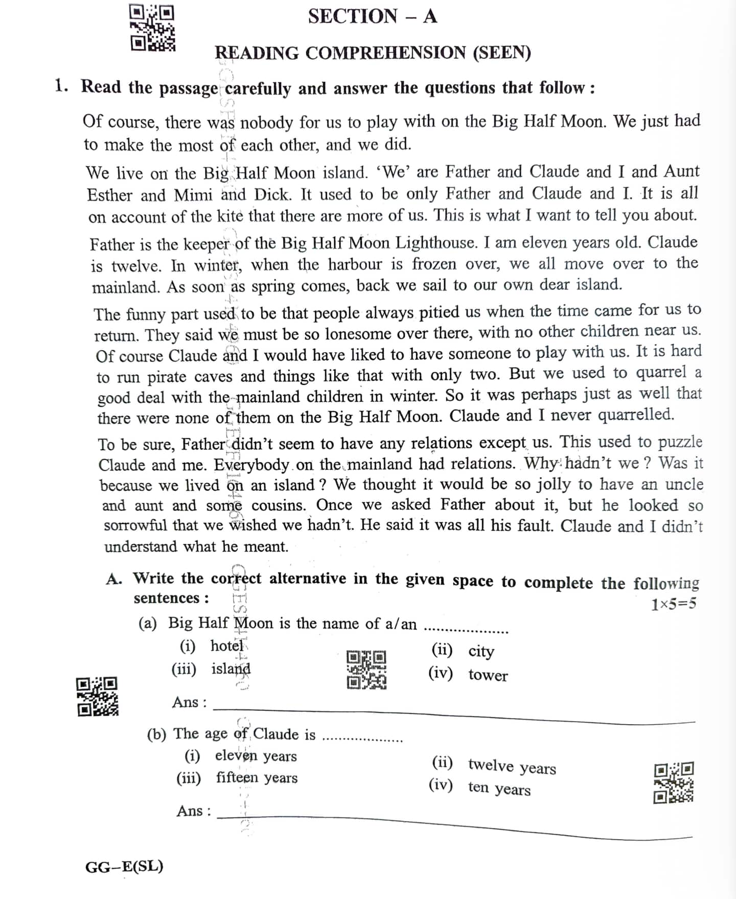 West Bengal Madhyamik Second Languages Question Paper 2026