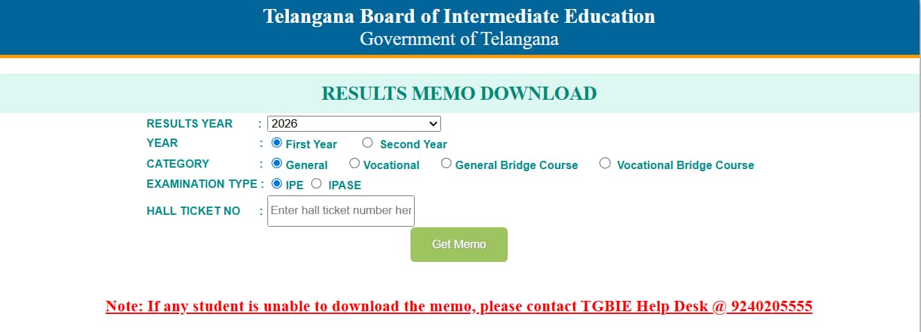 TS Inter Result 2026