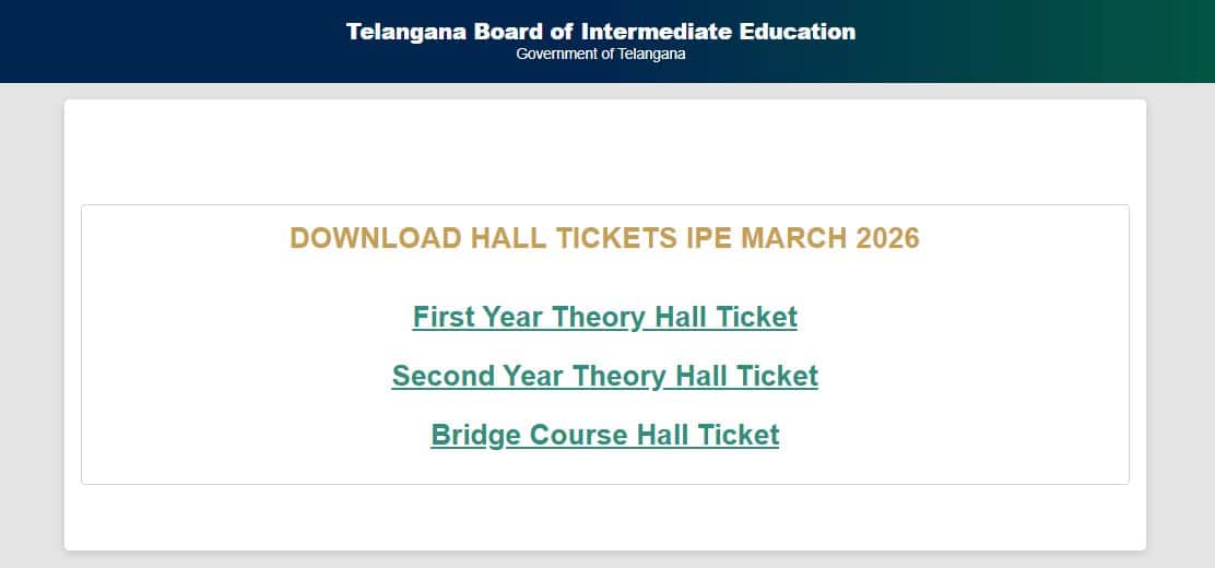 TS Inter Results 2026 Official Website