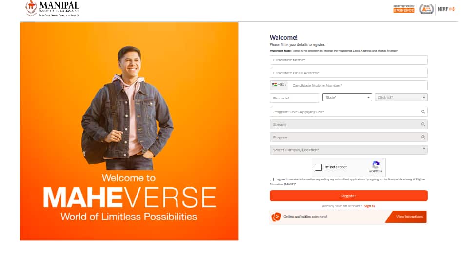 MET registration window