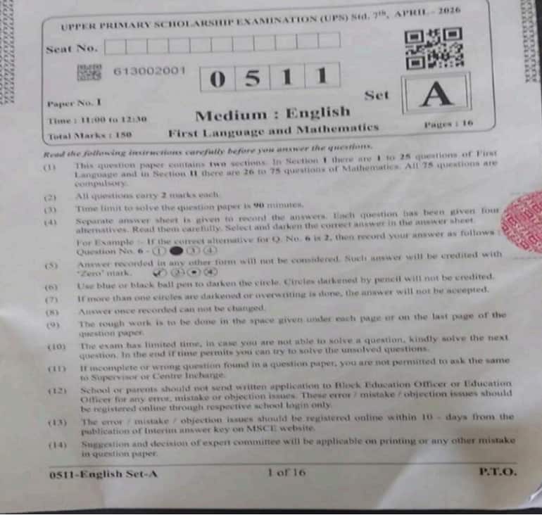 MSCE Pune 7th Scholarship Question Paper: Analysis