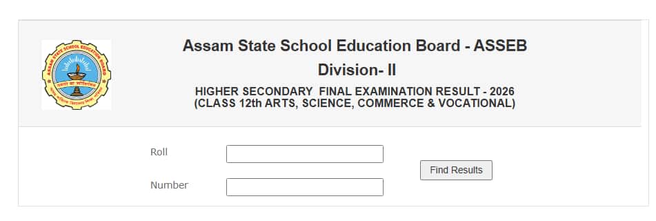 Assam HS Final Year Result 2026 Roll Number Wise - Check Result Online ...