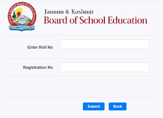 JKBOSE 11th Result Window