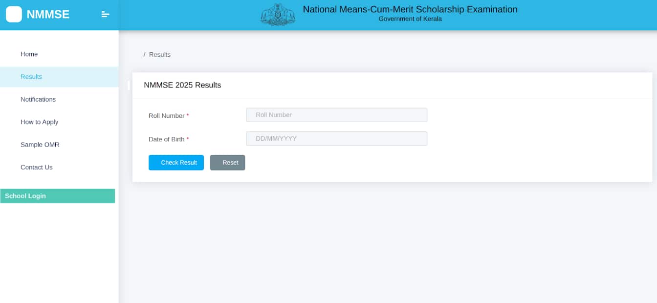 NMMS Kerala Result 2025-26