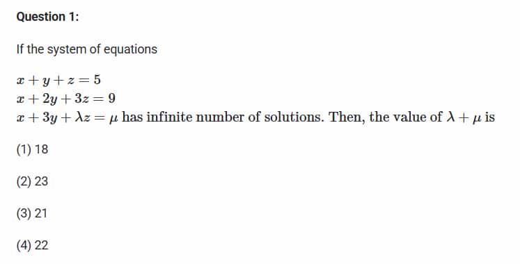 JEE Mains 2026 April 4 Shift 1: Memory-Based Question
