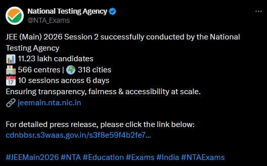 JEE Mains 2026 Session 2 exam