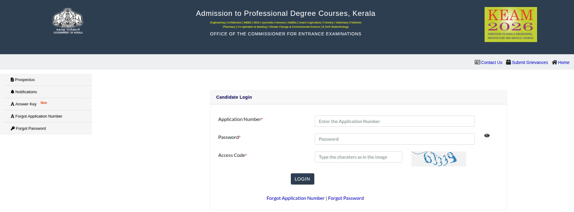 KEAM 2026 result login window