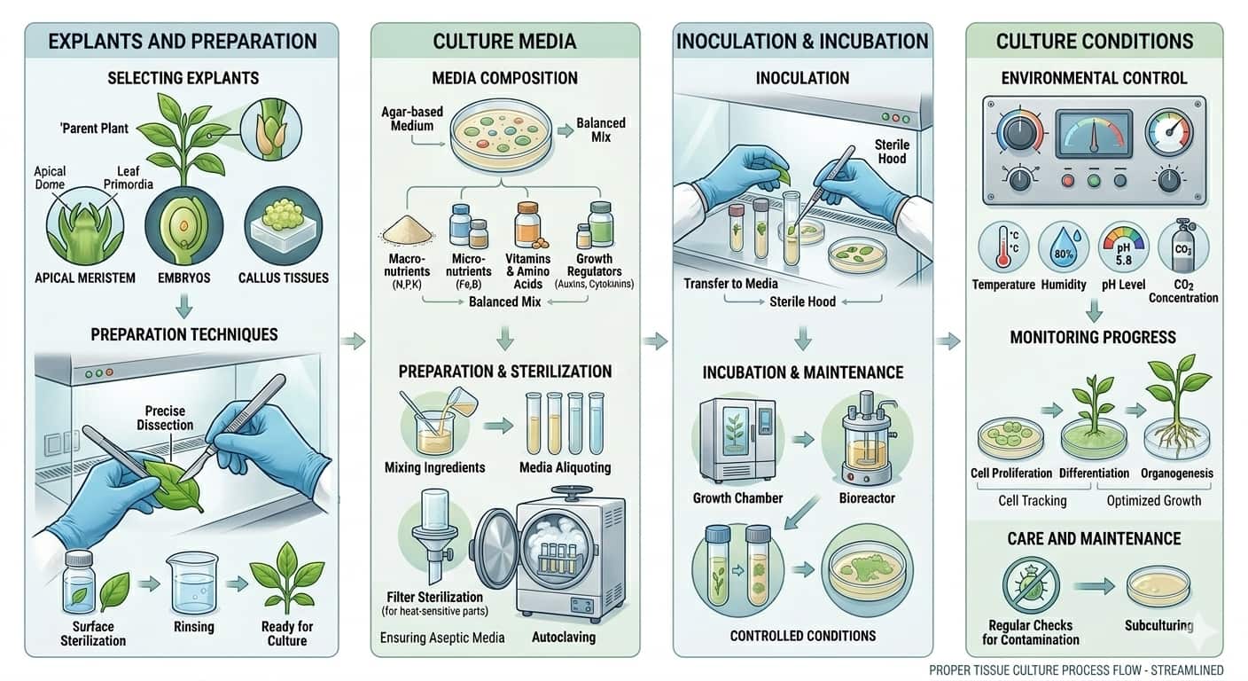 Steps of Tissue Culture