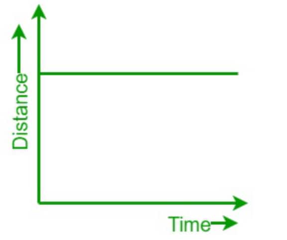 The parallel line shows that the time is changing but the position of the body is same.