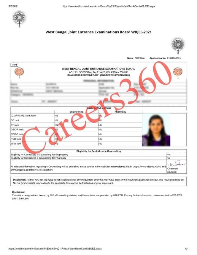 West_Bengal_JEE_score_card