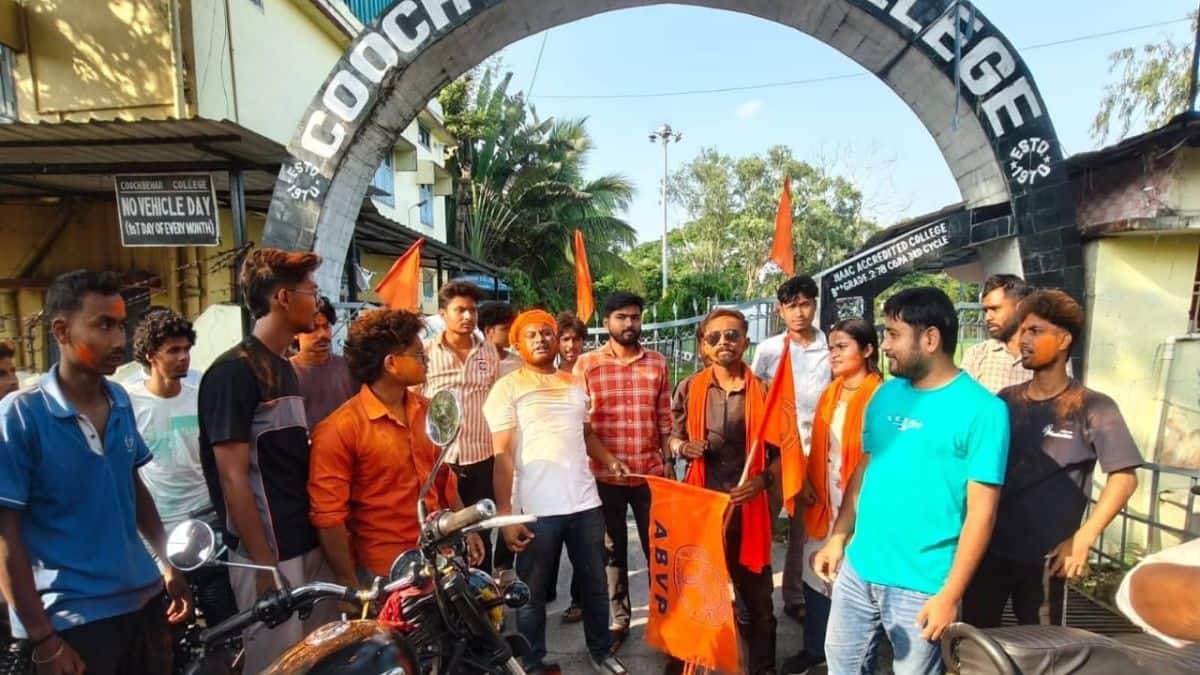abvp visits cooch behar college, west bengal, has seen rise in membership, new drive starts today