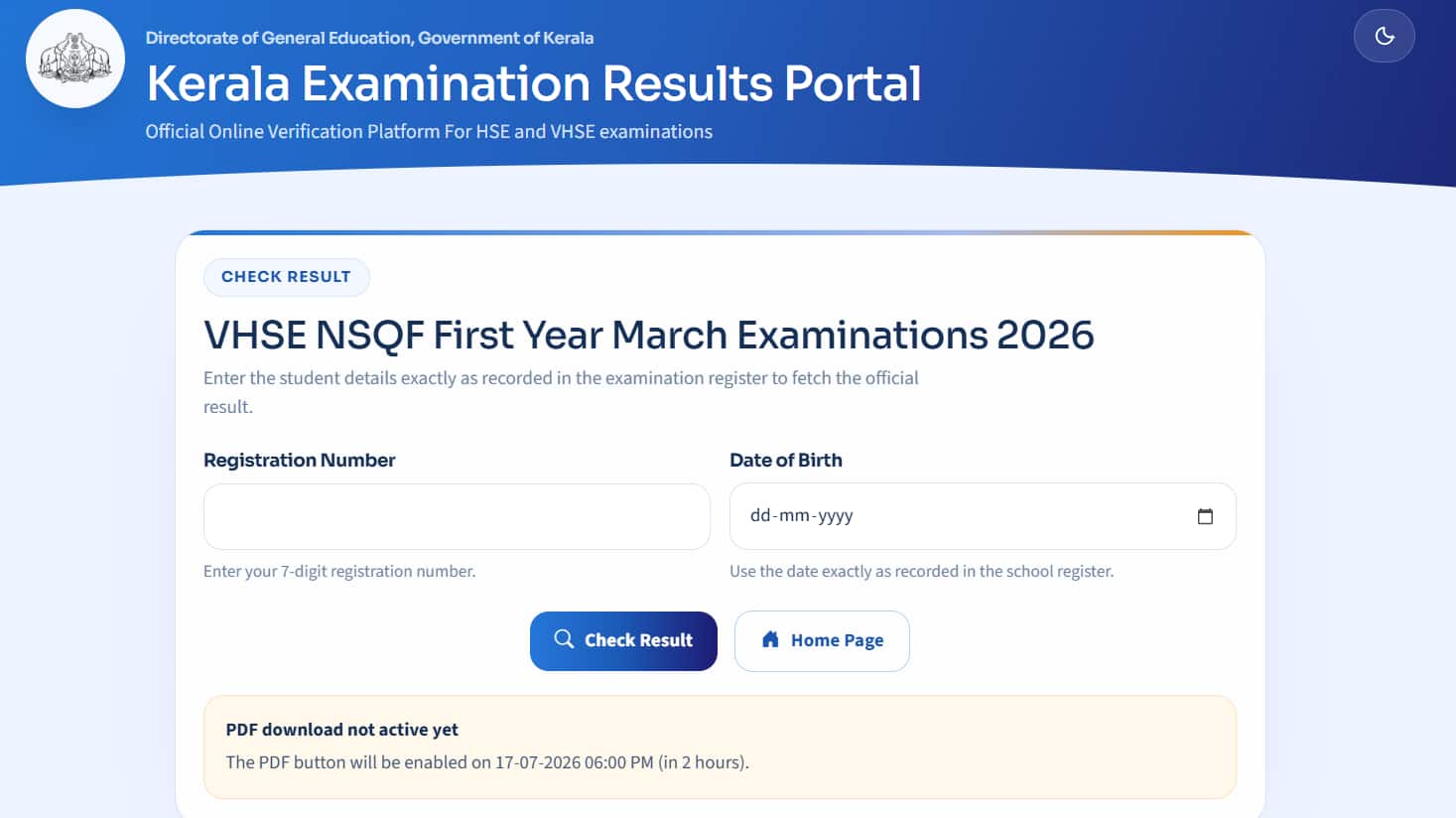 Kerala DHSE VHSE Plus One Result 2026