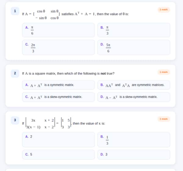 CBSE Class 12 supplementary Exam Maths Question Paper 2026 