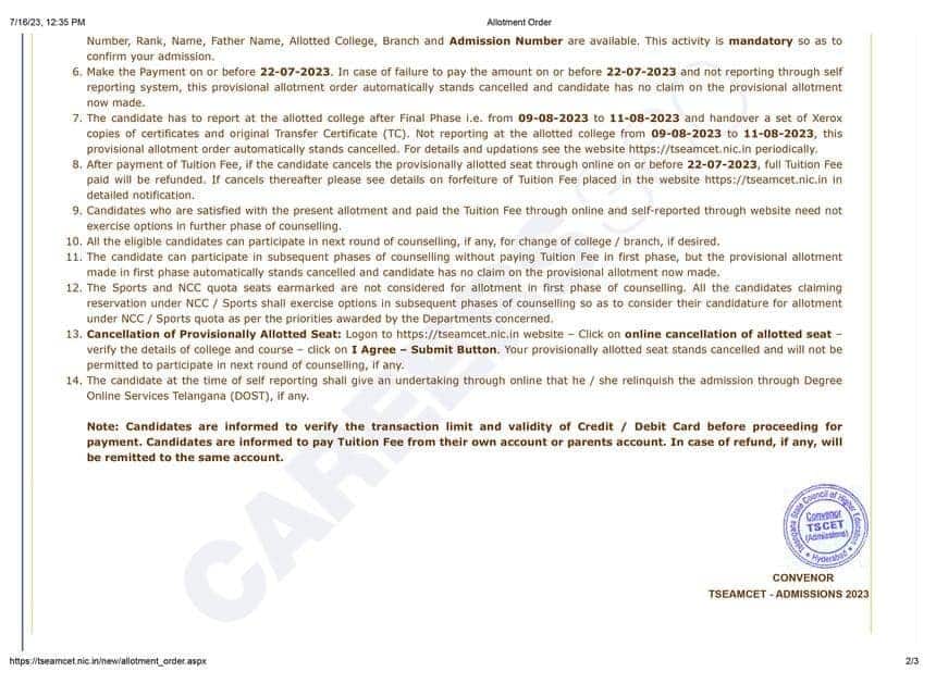 ts-eamcet-seat-allotment