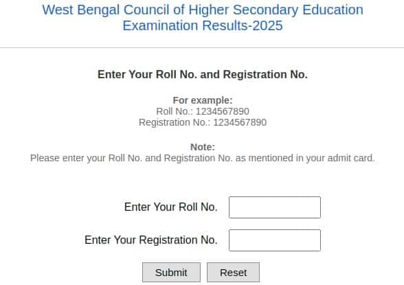 WBCHSE Result