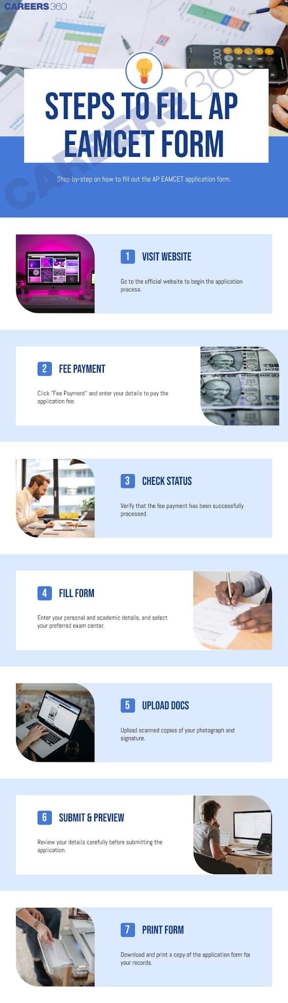 Steps to fill AP Eamcet Form