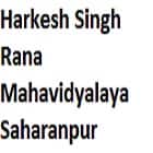Harkesh Singh Rana Mahavidyalaya, Saharanpur